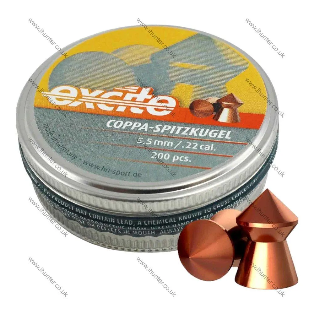 H&N Excite Copper Point .22 Spitzkugel