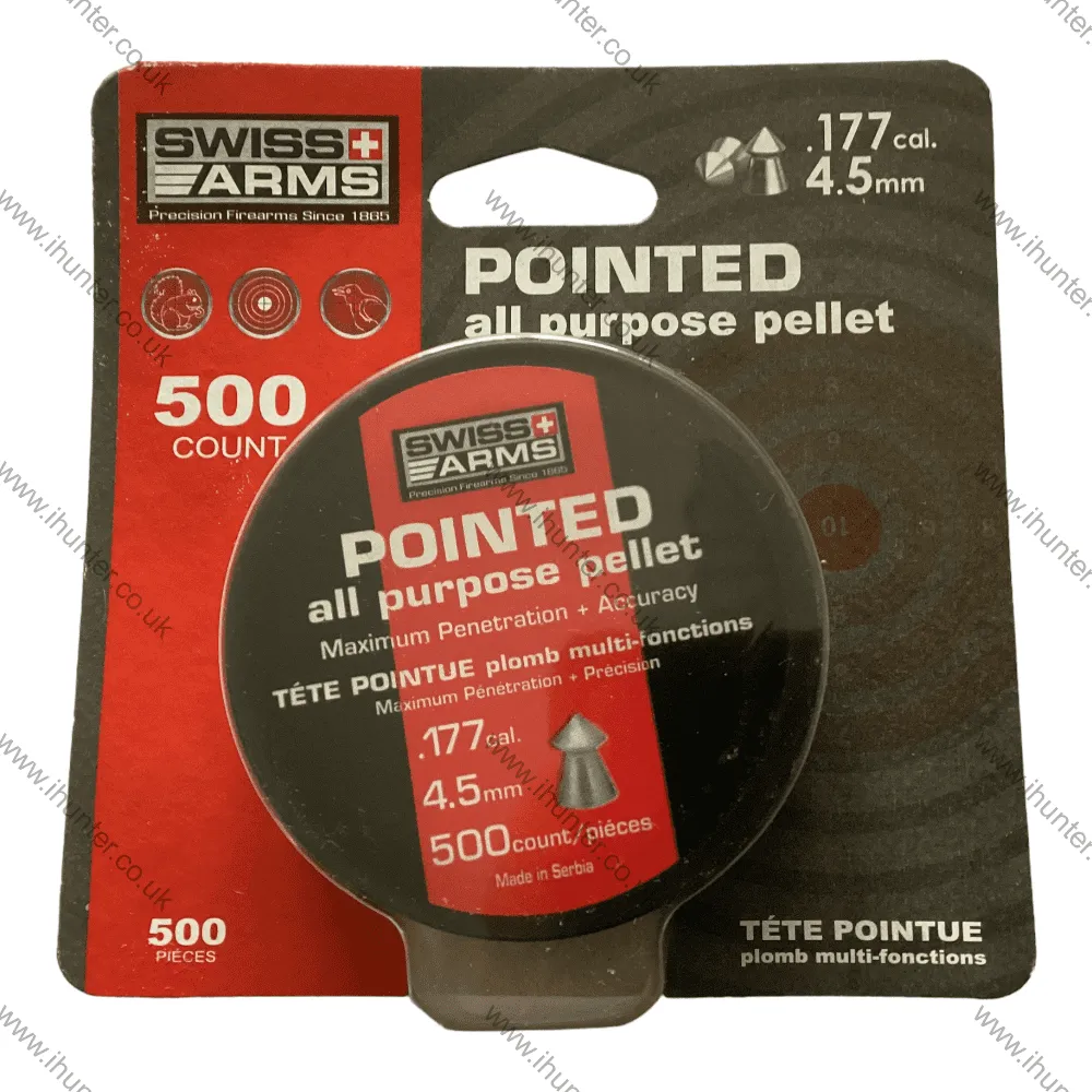 Swiss Arms .177 pointed airgun pellets