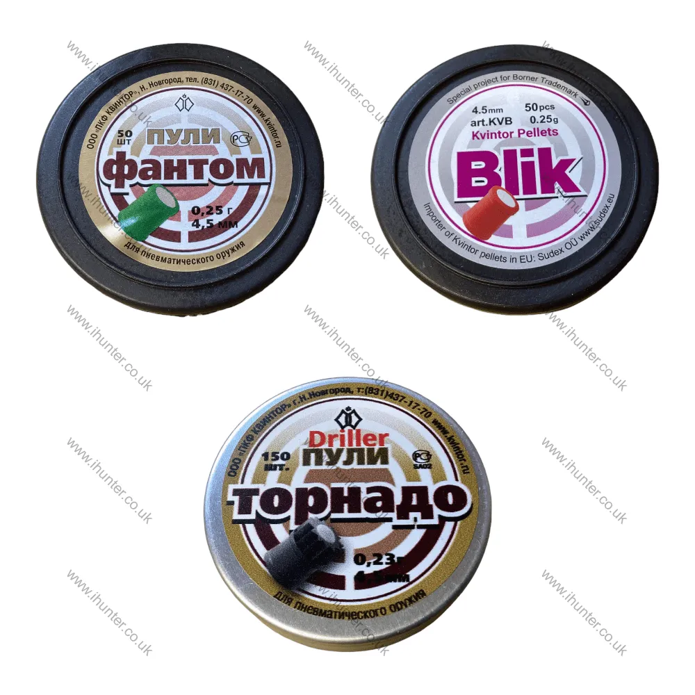 Kvintor Blik, Phantom and Driller Treble package .177 pellets