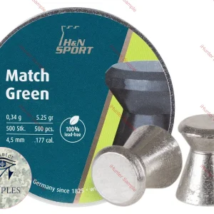 H&N Match Green .177 Pellets Lead Free Sample