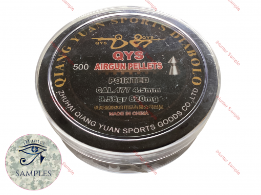 qys pointed heavy .177 pellets sample tin