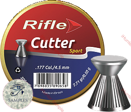 Rifle cutter sport .177 sample tin pellets