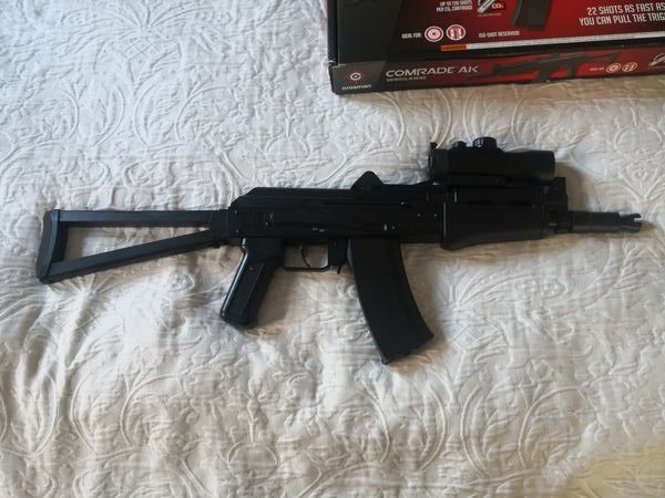 CROSMAN COMRADE AK semi-automatic CO2 BB air rifle. Excellent condition. Used just a few times.