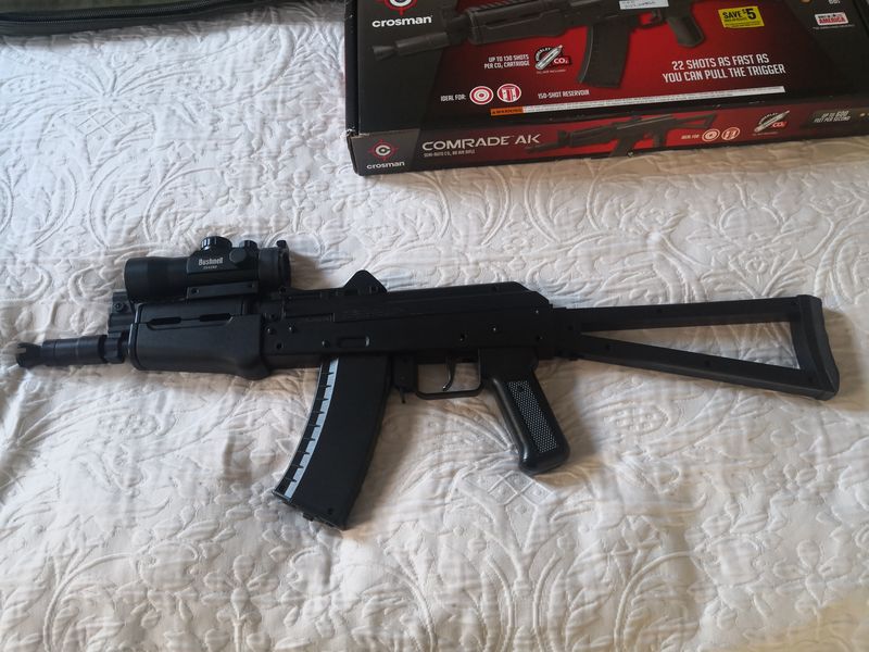 CROSMAN COMRADE AK semi-automatic CO2 BB air rifle. Excellent condition. Used just a few times.
