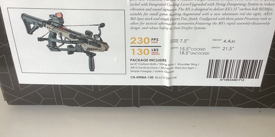 EK Cobra RX 130lb Crossbow