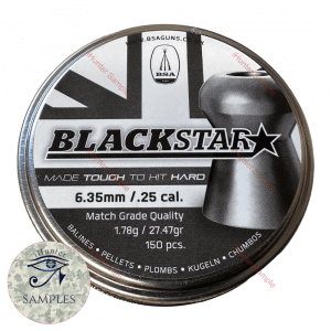 BSA Black star .25 airgun pellets sample