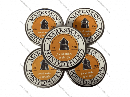 Marksman .22 pointed pellets tin value pack of 5