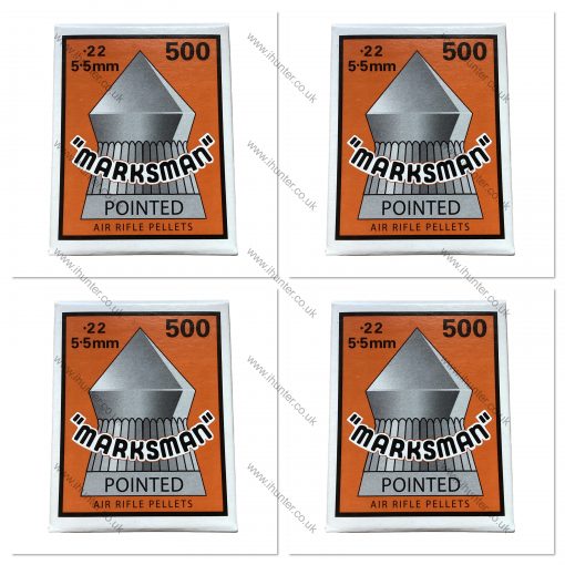 Marksman .22 pointed pellets box value pack of 4
